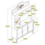 Hanah Home Lyon 120 Blanco y Oro